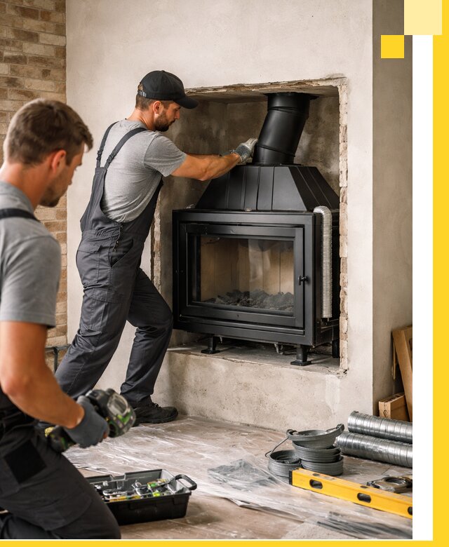 Установка каминных топок в Омске: монтаж, подключение