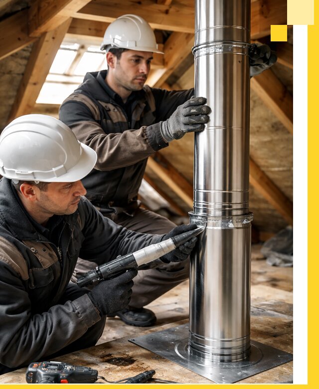 Монтаж дымоходов для каминов в Омске с гарантией качества
