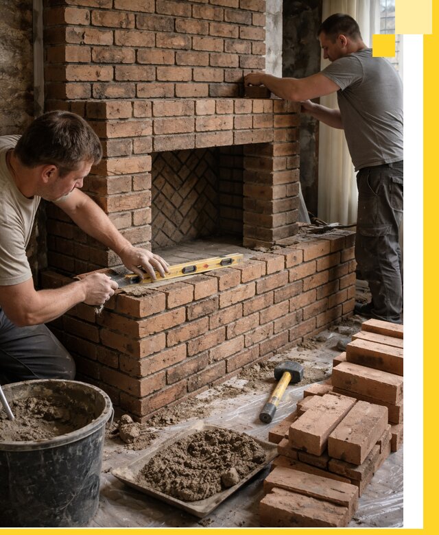 Изготовление и установка кирпичных каминов в Омске