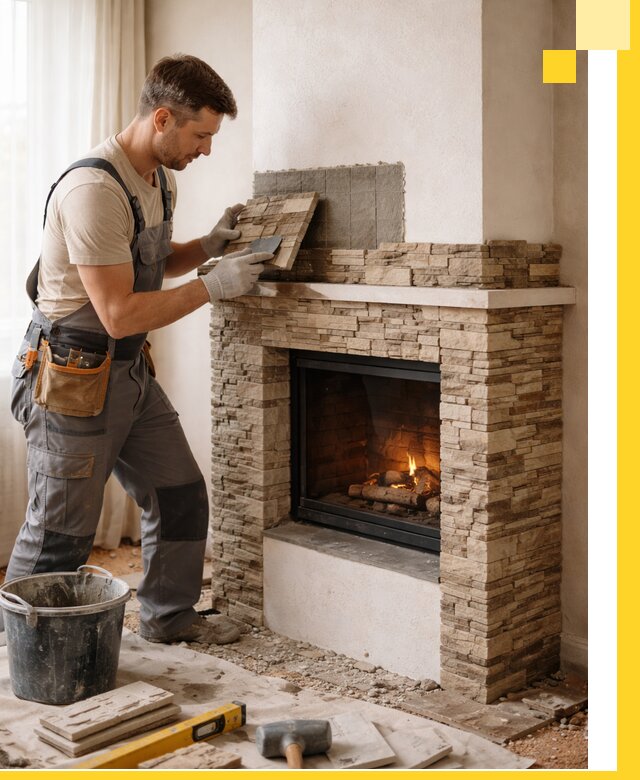 Изготовление и монтаж каминов для дома под ключ в Омске