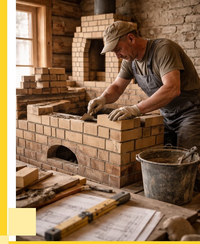 Кладка печей из кирпича в Омске цены от 31107 р. - ЭриданОмс