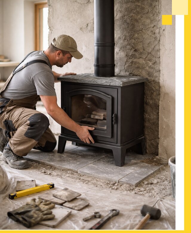 Профессиональный монтаж печей и каминов в Омске под ключ