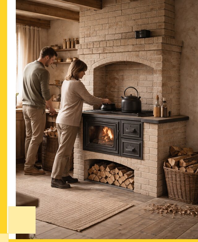 Печи с плитой в Омске от 46661 р. | ЭриданОмс — кирпичная печь