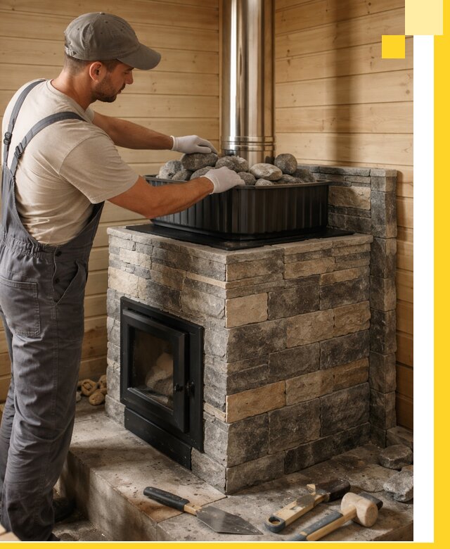 Печи для парной в Омске, производство, монтаж и обслуживание