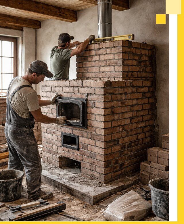 Печи для загородного дома под ключ в Омске — монтаж и сервис