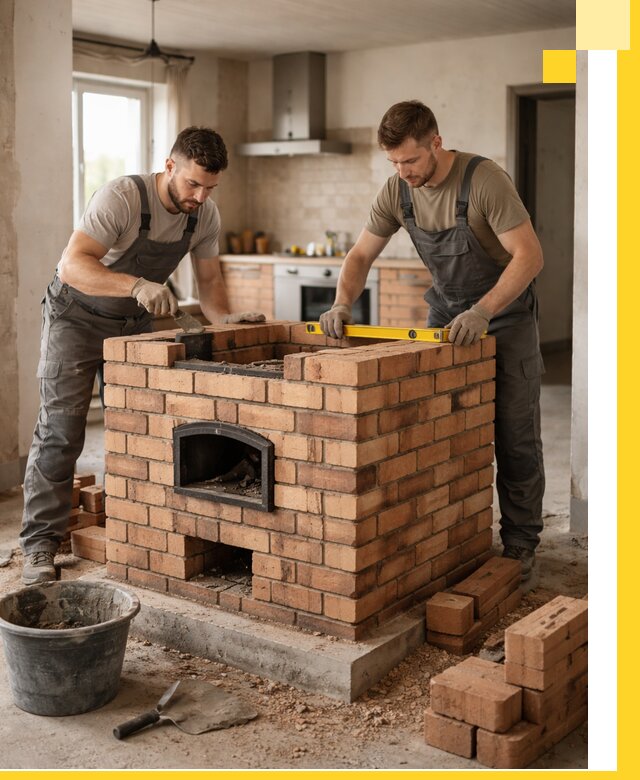 Установка и монтаж печей в частном доме в Омске под ключ