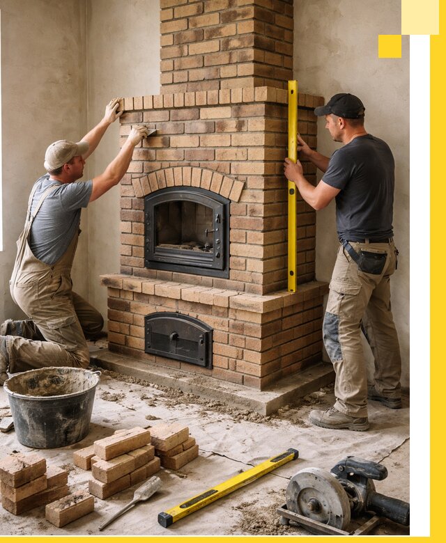 Продажа и установка печей и каминов для дома под ключ в Омске