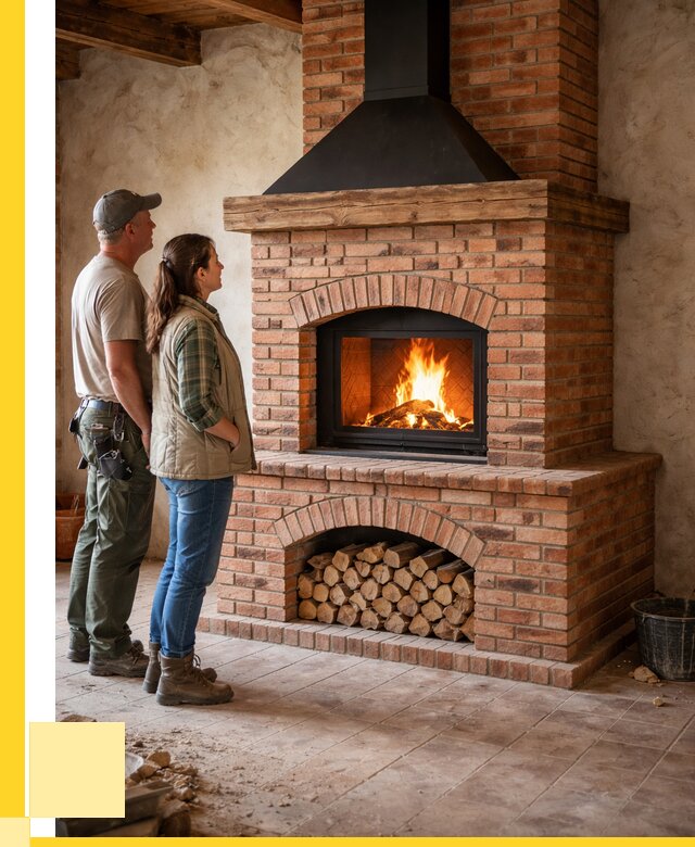 Печи камины из кирпича в Омске от 124428 р. | ЭриданОмс