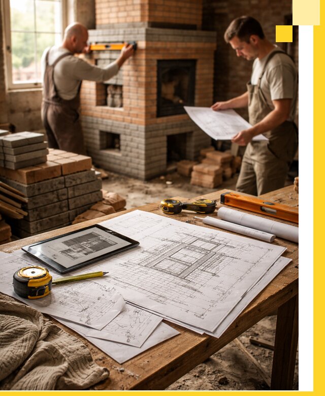 Проекты печей и каминов с индивидуальным дизайном в Омске