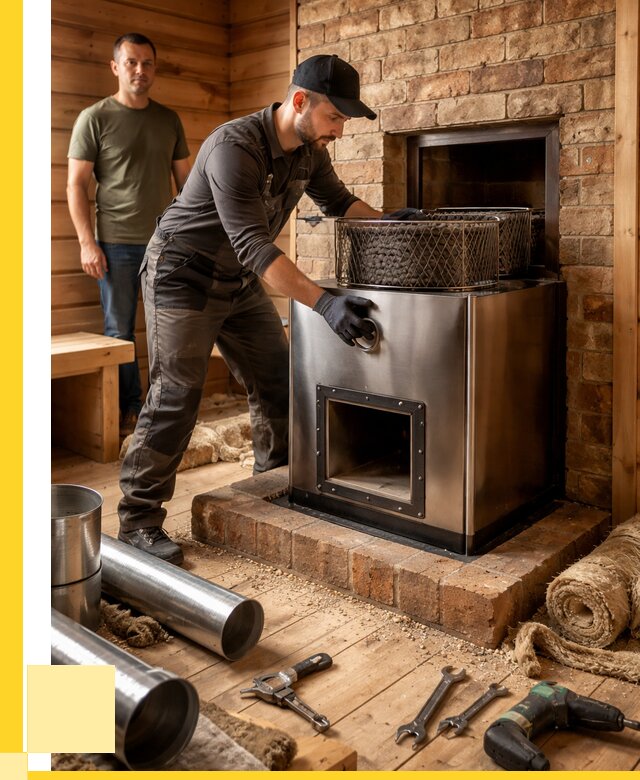 Монтаж банных печей под ключ в Омске от 18664 р., ЭриданОмс