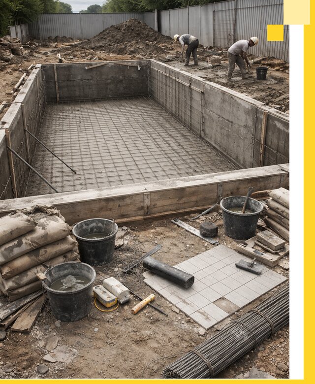 Строительство бассейнов под ключ в Омске, дизайн и монтаж