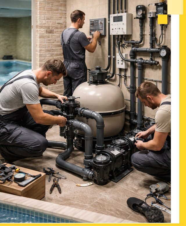 Комплексное оборудование для бассейнов под ключ в Омске