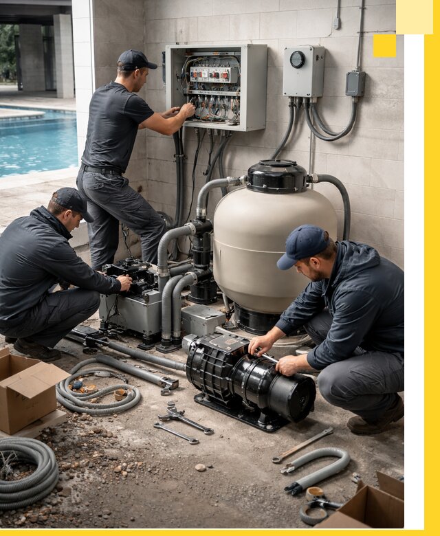 Профессиональный монтаж оборудования для бассейнов в Омске