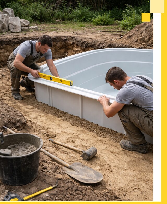 Производство и установка пластиковых бассейнов в Омске под ключ
