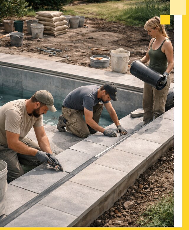 Строительство и монтаж уличных бассейнов под ключ в Омске