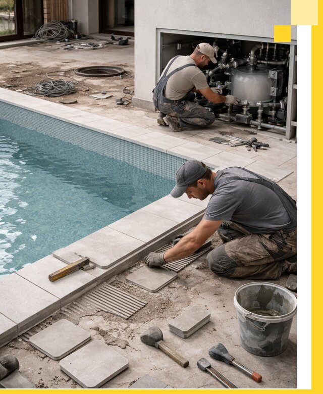 Строительство и монтаж бассейнов в коттедже в Омске