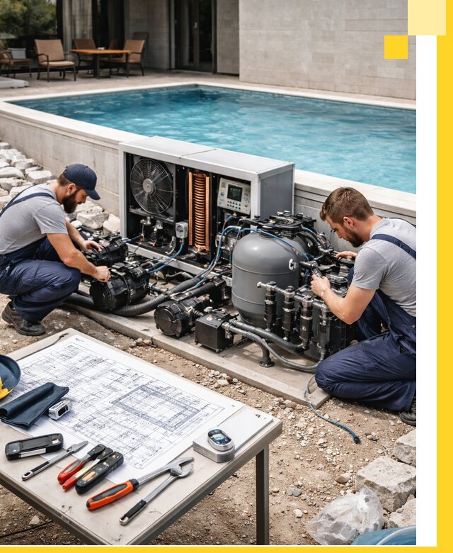 Проектирование и монтаж бассейнов с подогревом в Омске