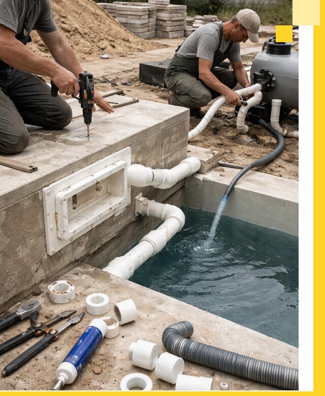 Строительство скиммерных бассейнов под ключ в Омске