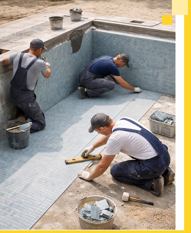 Укладка и установка плитки для бассейнов под ключ в Омске