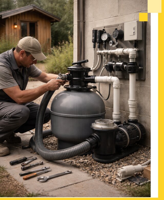 Продажа и монтаж фильтров и насосов для бассейнов в Омске