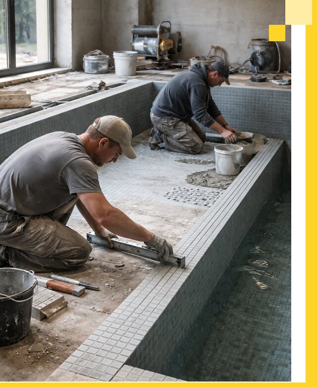 Строительство бассейна в частном доме в Омске под ключ