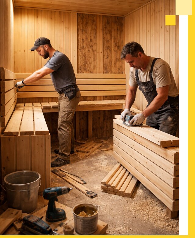 Профессиональный комплексный ремонт саун под ключ в Омске