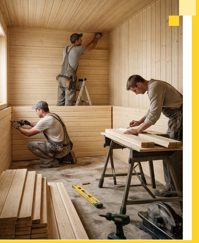 Обшивка саун в Омске из натуральной древесины под ключ