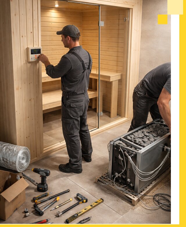 Поставка, установка и монтаж электрических саун в Омске