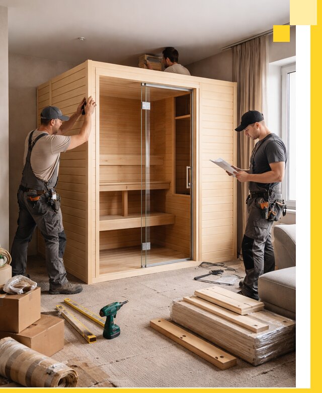 Установка и благоустройство саун в квартире в Омске