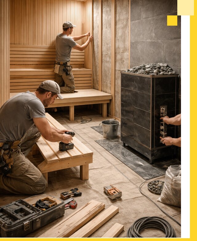 Дизайн и строительство интерьерных саун под ключ в Омске