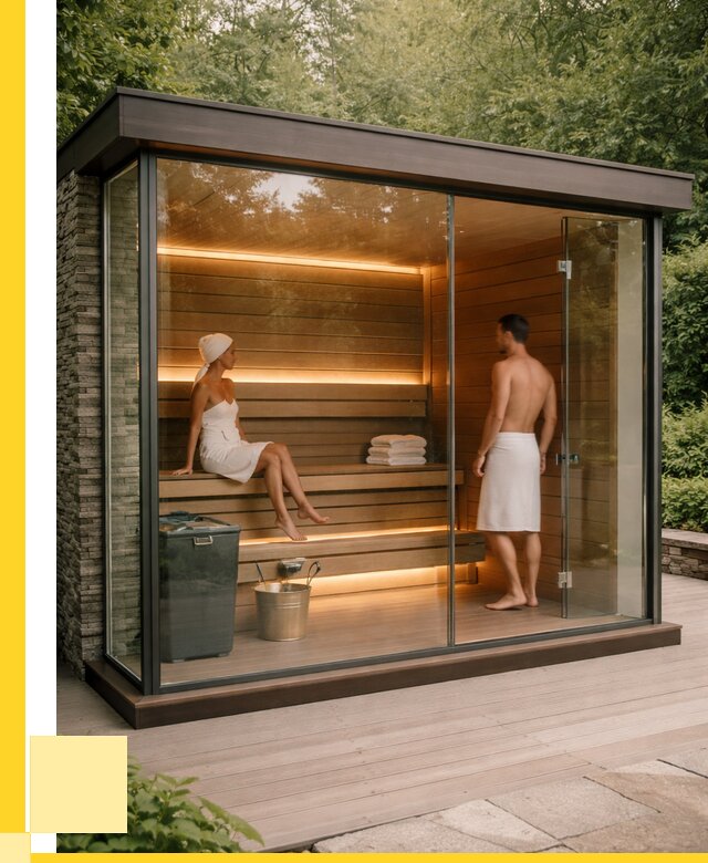 Сауна стеклянная и двери для сауны в Омске от 259225 р. | ЭриданОмс