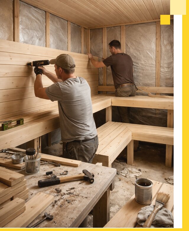 Профессиональная отделка бань и саун под ключ в Омске