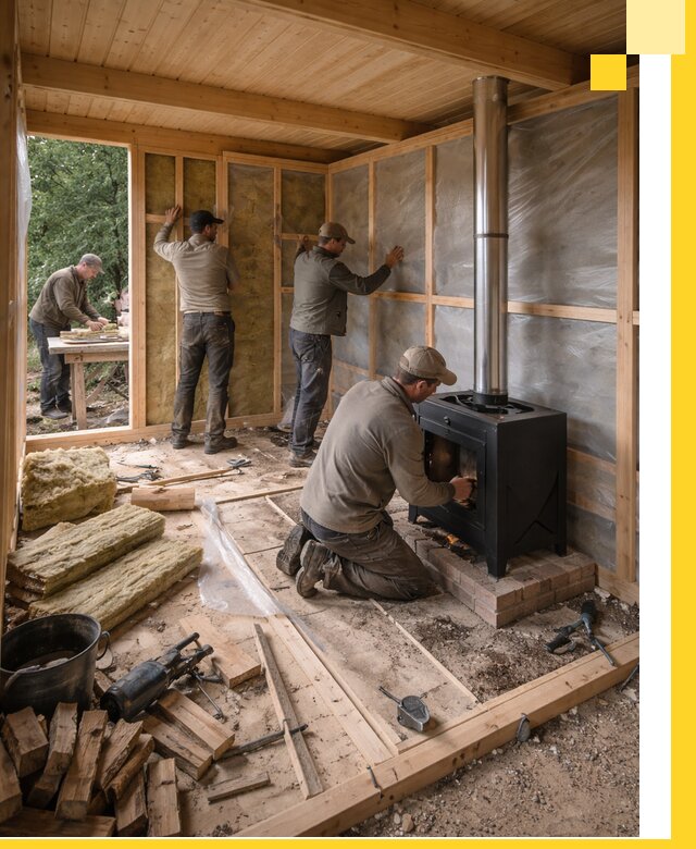 Профессиональный монтаж бань под ключ в Омске для дома