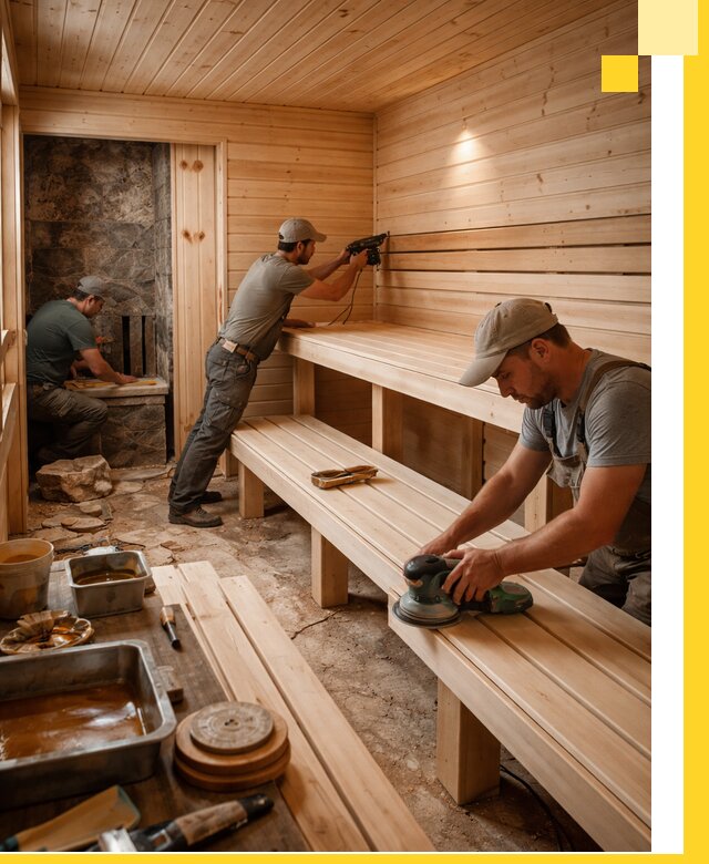 Профессиональная отделка бань в Омске под ключ, с гарантией