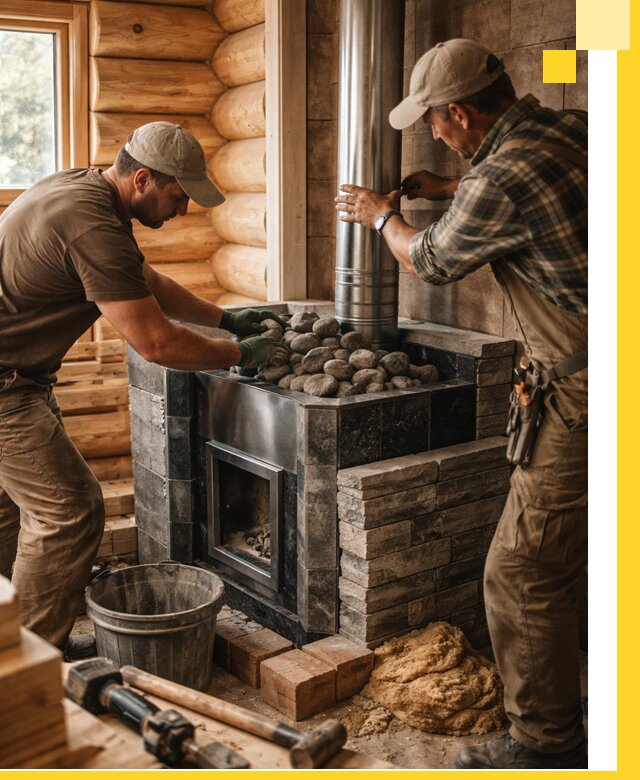 Строительство и отделка русских бань под ключ в Омске