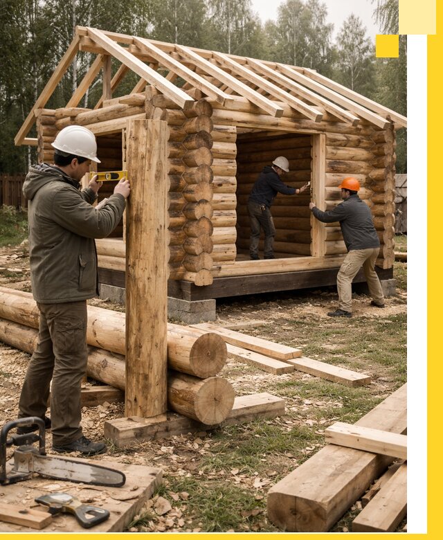 Строительство бань для дачи под ключ в Омске с доставкой и монтажом