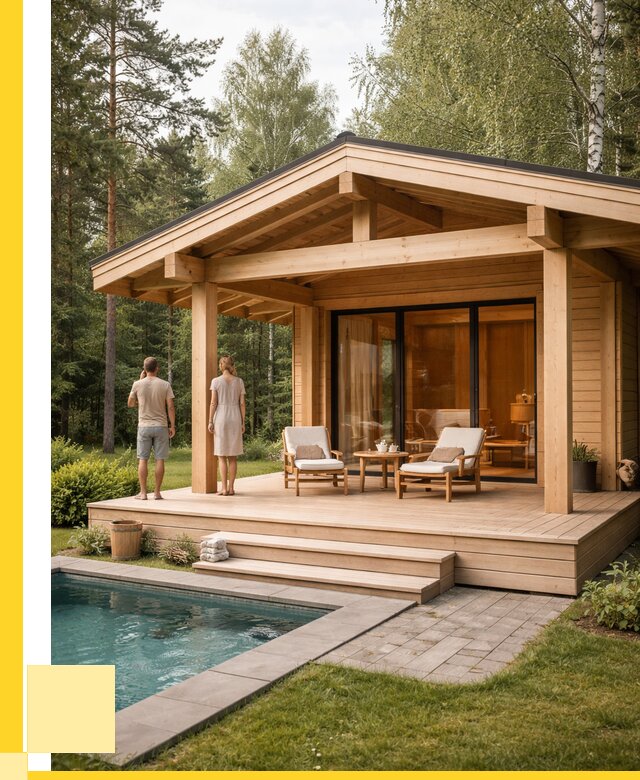 Бани с террасой под ключ в Омске от 622140 р. | ЭриданОмс