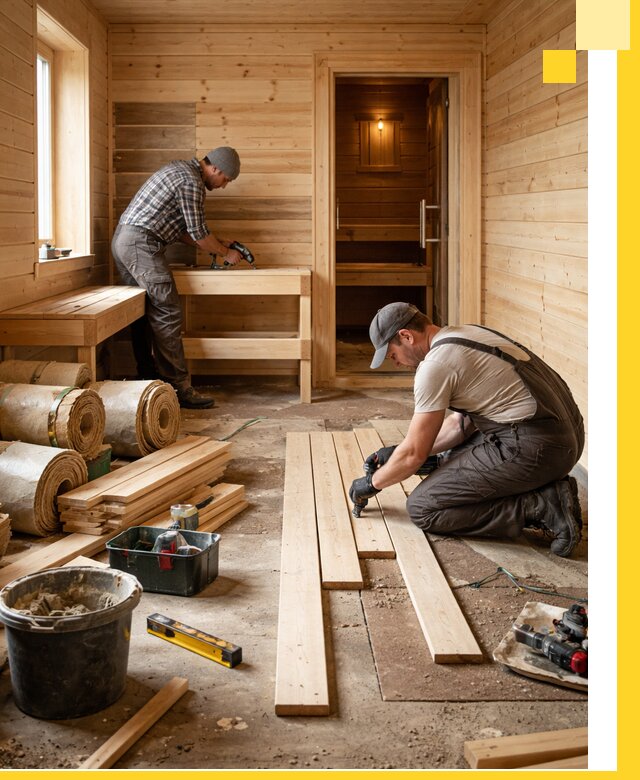 Индивидуальный проект бани с комнатой отдыха под ключ в Омске