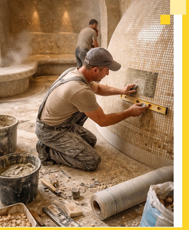 Хамам под ключ в Омске: проектирование, строительство, отделка