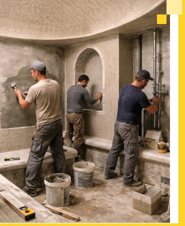 Профессиональный монтаж хамамов под ключ в Омске с гарантией