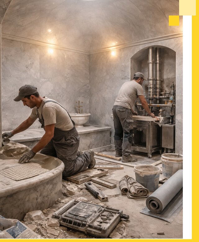 Строительство турецких бань хаммам под ключ в Омске