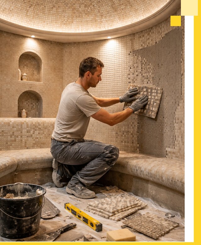 Устройство и монтаж домашнего хамама под ключ в Омске