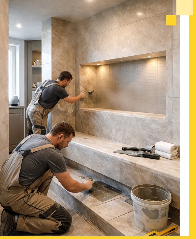 Профессиональное строительство хамама в квартире в Омске