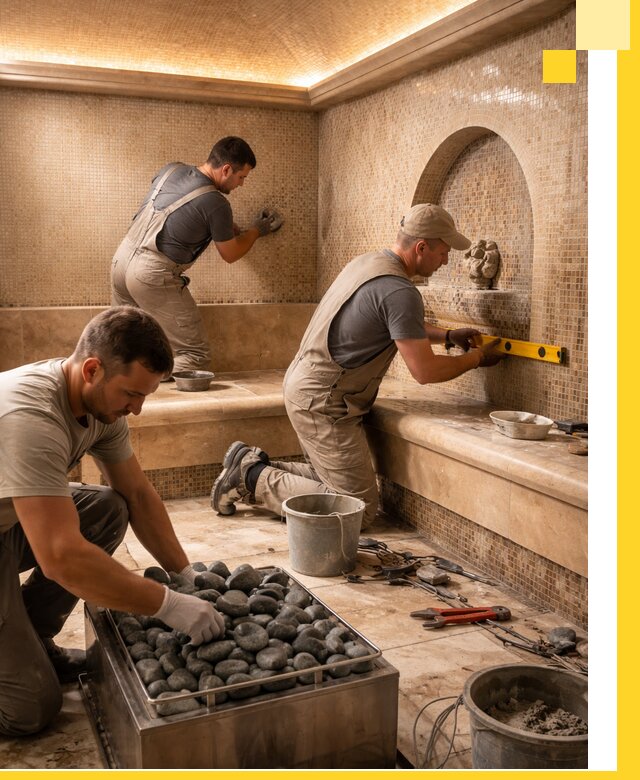 Проектирование и строительство хамама и сауны в Омске