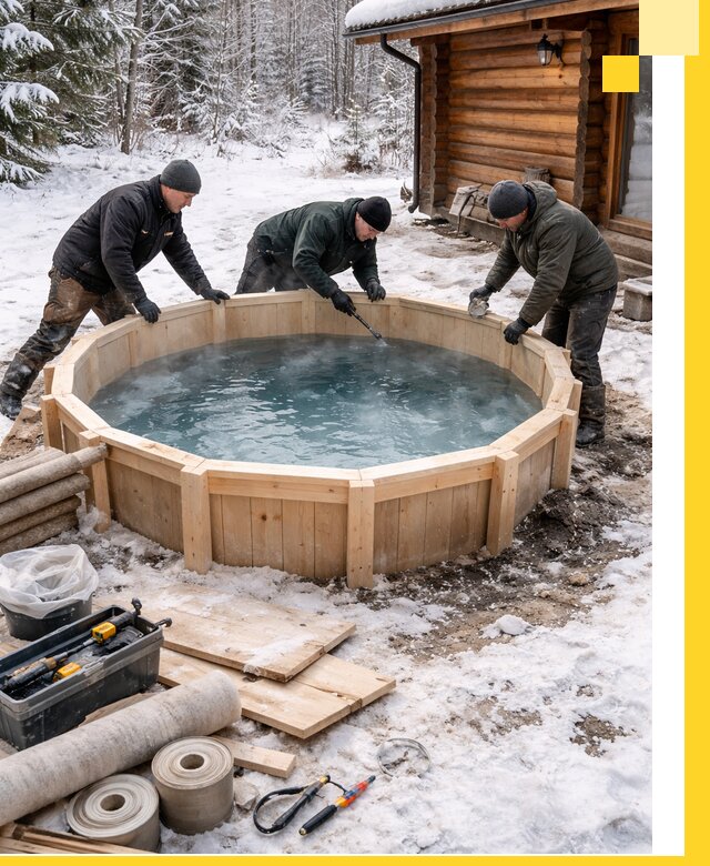 Изготовление и установка ледяных купелей под ключ в Омске