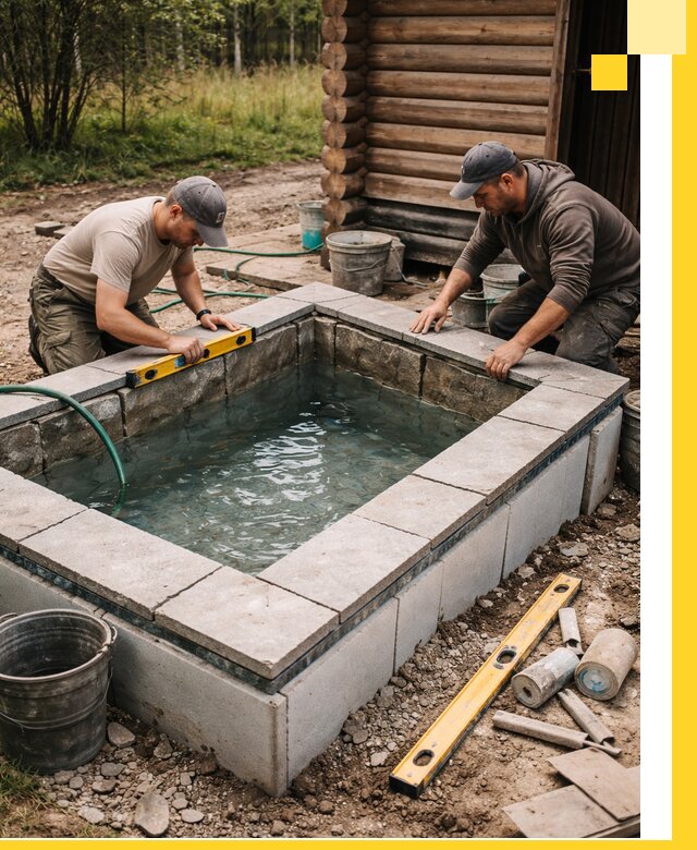 Изготовление и установка холодных купелей под ключ в Омске